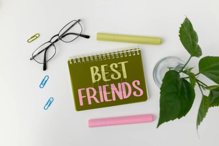 Photo for Text showing inspiration Best Friends, Business approach A person you value above other persons Forever buddies - Royalty Free Image