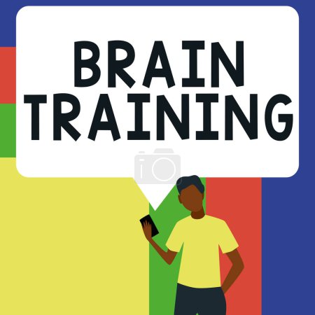 Foto de Texto que presenta entrenamiento cerebral, actividades mentales de enfoque empresarial para mantener o mejorar las habilidades cognitivas - Imagen libre de derechos