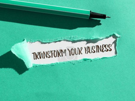 Photo for Conceptual display Transform Your Business, Business approach Modify energy on innovation and sustainable growth - Royalty Free Image