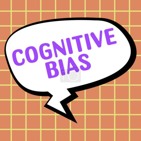 Photo for Text showing inspiration Cognitive Bias, Word for Psychological treatment for mental disorders - Royalty Free Image