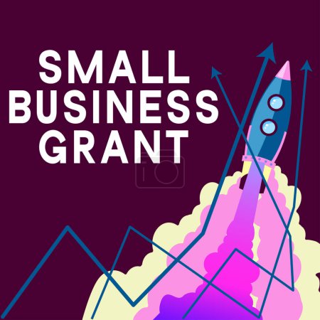 Texto que muestra inspiración Small Business Grant, Word Escrito en un negocio de propiedad individual conocido por su tamaño limitado