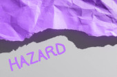 Inspiration showing sign Hazard, Business showcase account or statement describing the danger or risk Poster #625531396