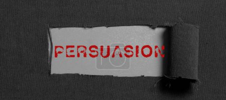 Photo for Conceptual display Persuasion, Business concept the action or fact of persuading someone or of being persuaded to do - Royalty Free Image