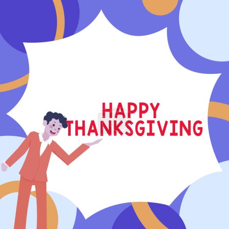 Téléchargez les photos : Signe d'écriture Happy Thanksgiving, Parole écrite lors de la fête nationale de la moisson célébrée en novembre - en image libre de droit