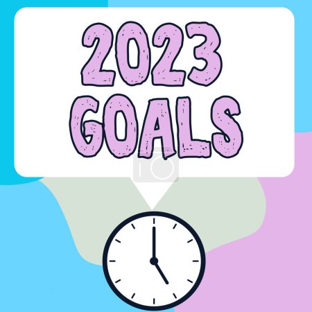 Photo for Inspiration showing sign 2023 Goals, Conceptual photo A plan to do for something new and better for the coming year - Royalty Free Image