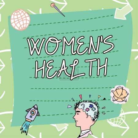 Foto de Texto que muestra inspiración Womens Health, Word for Womens consecuencia de la salud física evitando la enfermedad - Imagen libre de derechos