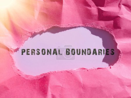 Photo for Conceptual caption Personal Boundaries, Business overview something that indicates limit or extent in interaction with personality - Royalty Free Image