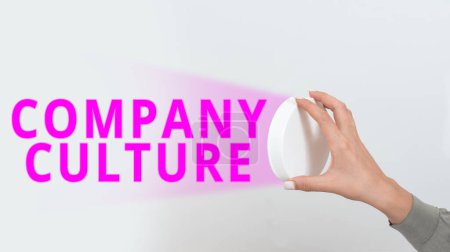 Photo for Text showing inspiration Company Culture, Business concept The environment and elements in which employees work - Royalty Free Image