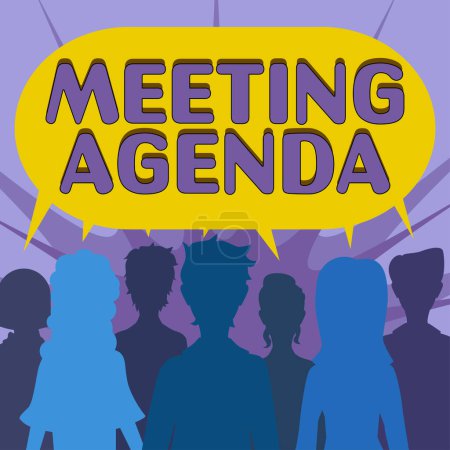 Pie de foto conceptual Agenda de la reunión, Foto conceptual Una agenda establece expectativas claras sobre lo que necesita una reunión