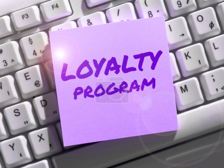 Photo for Text sign showing Loyalty Program, Internet Concept marketing effort that provide incentives to repeat customers - Royalty Free Image