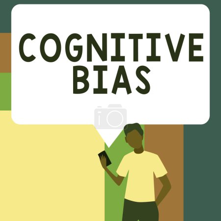 Photo for Writing displaying text Cognitive Bias, Concept meaning Psychological treatment for mental disorders - Royalty Free Image