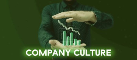 Photo for Conceptual caption Company Culture, Business concept The environment and elements in which employees work - Royalty Free Image