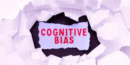 Photo for Hand writing sign Cognitive Bias, Business idea Psychological treatment for mental disorders - Royalty Free Image