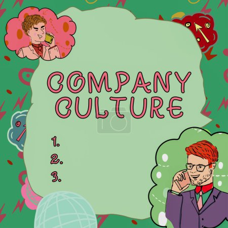 Photo for Text showing inspiration Company Culture, Internet Concept The environment and elements in which employees work - Royalty Free Image