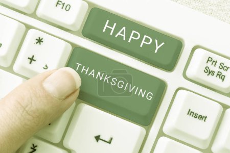Téléchargez les photos : Inspiration montrant signe Joyeux Thanksgiving, Parole pour la fête de la récolte Fête nationale célébrée en Novembre - en image libre de droit