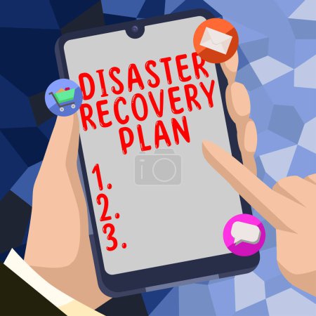 Photo for Text caption presenting Disaster Recovery Plan, Business overview having backup measures against dangerous situation - Royalty Free Image