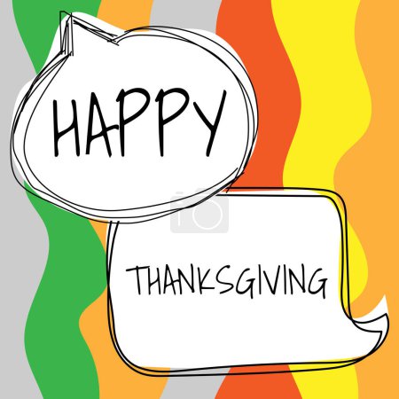 Téléchargez les photos : Texte inspirant Joyeux Thanksgiving, Parole écrite à l'occasion de la fête des récoltes Fête nationale célébrée en novembre - en image libre de droit