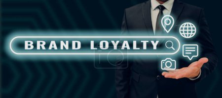 Photo for Text showing inspiration Brand Loyalty, Word for Repeat Purchase Ambassador Patronage Favorite Trusted - Royalty Free Image