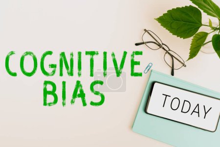 Photo for Inspiration showing sign Cognitive Bias, Business showcase Psychological treatment for mental disorders - Royalty Free Image