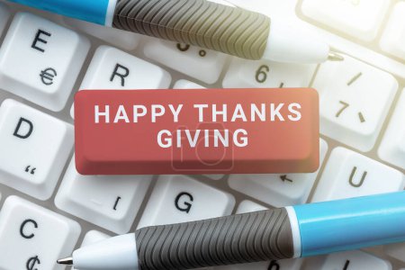 Téléchargez les photos : Légende conceptuelle Joyeux Thanksgiving, Approche commerciale Fête des récoltes Fête nationale célébrée en novembre - en image libre de droit