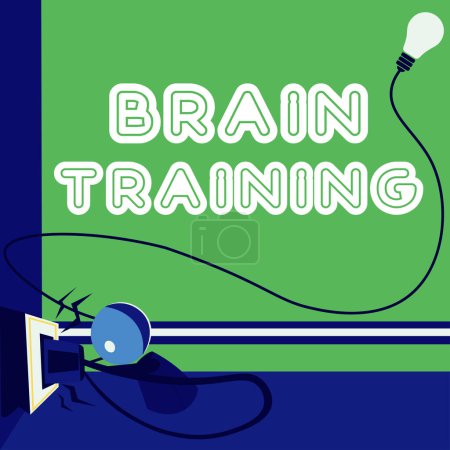Foto de Texto que presenta Brain Training, Palabra para actividades mentales para mantener o mejorar las habilidades cognitivas - Imagen libre de derechos
