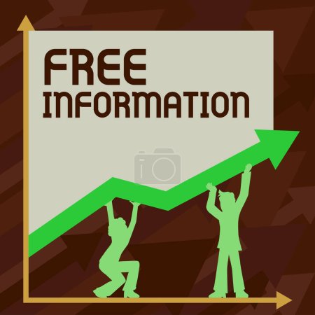 Inspiration showing sign Free Information, Business overview knowledge obtained from investigation, study, or instruction free of charge