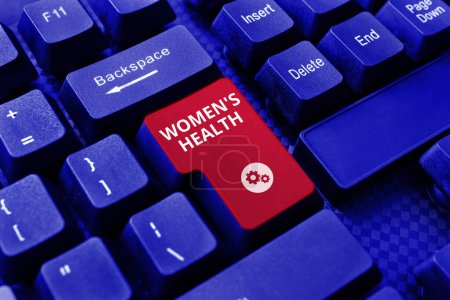 Foto de Texto a mano Salud de las mujeres, Enfoque empresarial Consecuencias para la salud física de las mujeres evitando enfermedades - Imagen libre de derechos