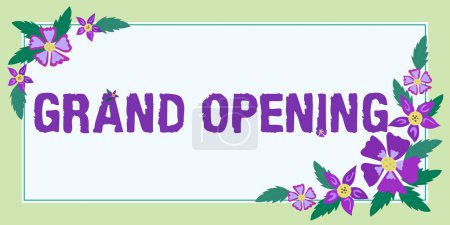 Photo for Conceptual display Grand Opening, Word for Ribbon Cutting New Business First Official Day Launching - Royalty Free Image