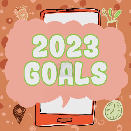 Photo for Text sign showing 2023 Goals, Word Written on A plan to do for something new and better for the coming year - Royalty Free Image