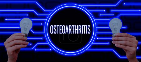 Foto de Texto que muestra inspiración Osteoartritis, Internet Concept Degeneración del cartílago articular y el hueso subyacente - Imagen libre de derechos