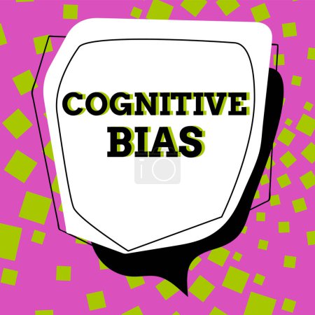 Photo for Text showing inspiration Cognitive Bias, Word for Psychological treatment for mental disorders - Royalty Free Image