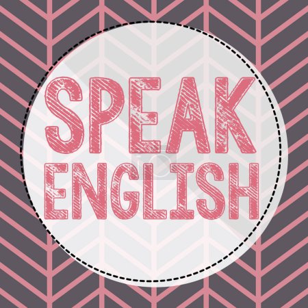 Foto de Signo de texto que muestra Habla Inglés, Palabra para Estudiar otra Lengua Extranjera Cursos Verbales en Línea - Imagen libre de derechos
