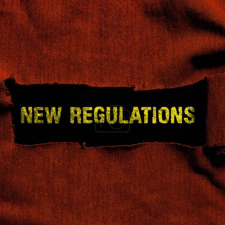 Foto de Firma de escritura a mano Nuevas regulaciones, Visión general del negocio Regulación que controla la actividad generalmente utilizada por las reglas. - Imagen libre de derechos