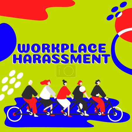 Téléchargez les photos : Affichage conceptuel Harcèlement en milieu de travail, signification conceptuelle Différence de race sexe âge orientation sexuelle des travailleurs - en image libre de droit