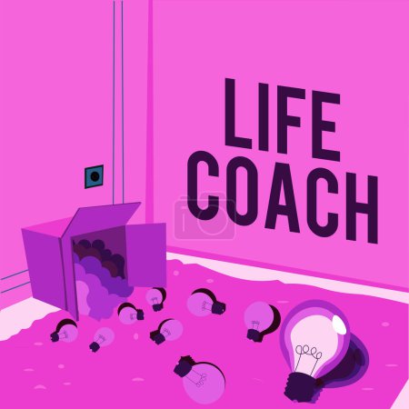 Foto de Texto presentando Life Coach, Foto conceptual Una persona que aconseja a los clientes cómo resolver sus problemas u objetivos - Imagen libre de derechos