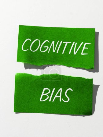 Photo for Text caption presenting Cognitive Bias, Business concept Psychological treatment for mental disorders - Royalty Free Image