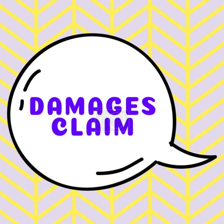 Photo for Text showing inspiration Damages Claim, Business idea Demand Compensation Litigate Insurance File Suit - Royalty Free Image
