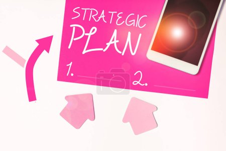 Téléchargez les photos : Affichage conceptuel Plan stratégique, idée d'entreprise Processus de définition de la stratégie et de prise de décisions - en image libre de droit