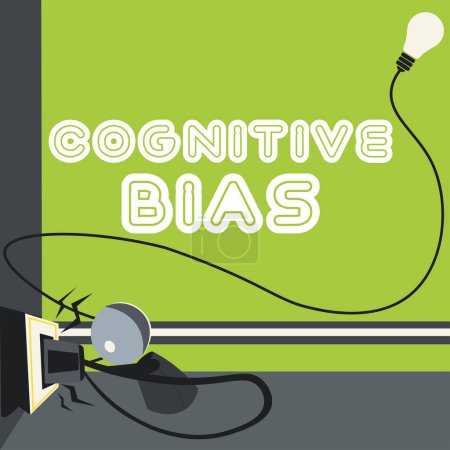 Photo for Text sign showing Cognitive Bias, Word for Psychological treatment for mental disorders - Royalty Free Image
