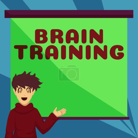 Foto de Texto presentando Ejercicio Cerebral, Concepto de negocio actividades mentales para mantener o mejorar las habilidades cognitivas - Imagen libre de derechos
