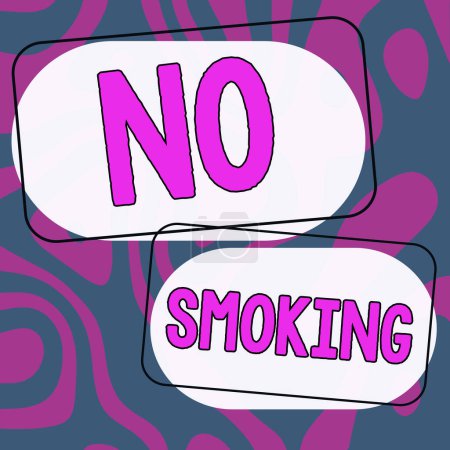 Foto de Señal de texto que muestra No fumar, Visión general de negocios con tabaco está prohibido en este lugar - Imagen libre de derechos