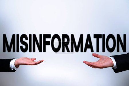 Photo for Inspiration showing sign Misinformation, Business idea false data, in particular, intended intentionally to deceive - Royalty Free Image
