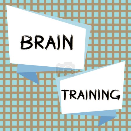 Foto de Inspiración mostrando signo Brain Training, Palabra para actividades mentales para mantener o mejorar las habilidades cognitivas - Imagen libre de derechos