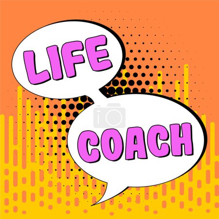 Photo for Sign displaying Life Coach, Concept meaning A person who advices clients how to solve their problems or goals - Royalty Free Image