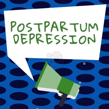Photo for Text showing inspiration Postpartum Depression, Internet Concept a mood disorder involving intense depression after giving birth - Royalty Free Image