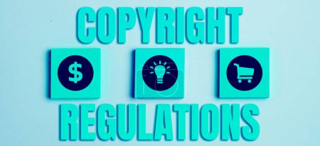 Téléchargez les photos : Texte inspirant Règlement sur le droit d'auteur, Droit d'auteur applicable aux oeuvres originales - en image libre de droit