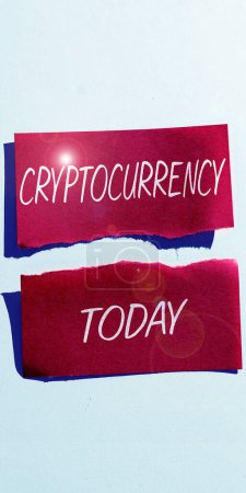 Photo for Conceptual display Cryptocurrency, Internet Concept form of currency that exists digitally has no central issuing - Royalty Free Image