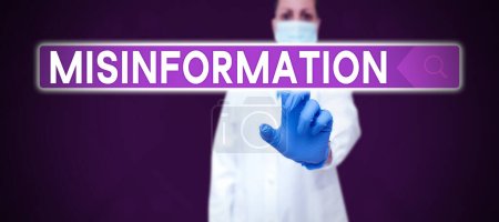 Photo for Inspiration showing sign Misinformation, Business showcase false data, in particular, intended intentionally to deceive - Royalty Free Image
