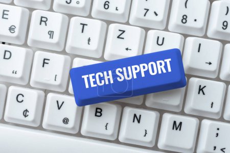 Photo for Text showing inspiration Tech Support, Business concept Assisting individuals who are having technical problems - Royalty Free Image