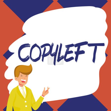 Foto de Texto manuscrito Copyleft, Concepto que significa el derecho a usar, modificar, copiar y compartir libremente software, obras de arte - Imagen libre de derechos